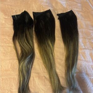 Ombre Black and Brown Hair Extensions